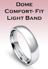 Dome Comfort-Fit Light Band Rings
