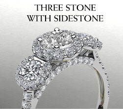 Three Stone with Sidestone Ring