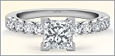 Classic Sidestone Diamond Ring