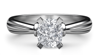 cushion classic solitaire ring
