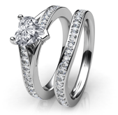 heart bridal sets ring