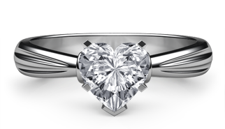 heart classic solitaire ring