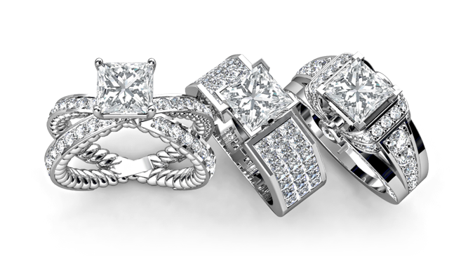 princess diamond engagement rings
