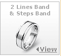 2 Lines Gold Wedding Band