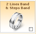 2 Lines Gold Wedding Band