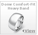 Dome Comfort Fit Heavy Gold Wedding Band