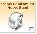Dome Comfort Fit Heavy Gold Wedding Band