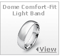 Dome Comfort Fit Light Wedding Band