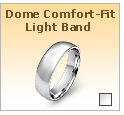 Dome Comfort Fit Light Wedding Band