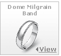 Dome Milgrain Gold Wedding Band