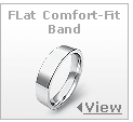 Flat Comfort Fit Gold Wedding Band