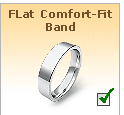 Flat Comfort Fit Gold Wedding Band