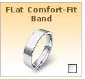 Flat Comfort Fit Gold Wedding Band