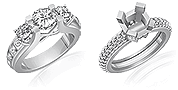 diamond with accents