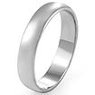 14K Plain Solid White Gold Wedding Band Ring 4.2mm