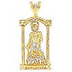 20.6g 14K 2 Tone Gold San Lazaro Religious Charm