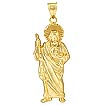10.2g 14K Yellow Gold Christ As Sheperd Religious Charm