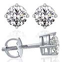 1/4 Ct. Round Diamond Stud Earring 14k White Gold