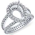 1.5CT Diamond Engagement Ring Eternity Pear Setting 14K Gold
