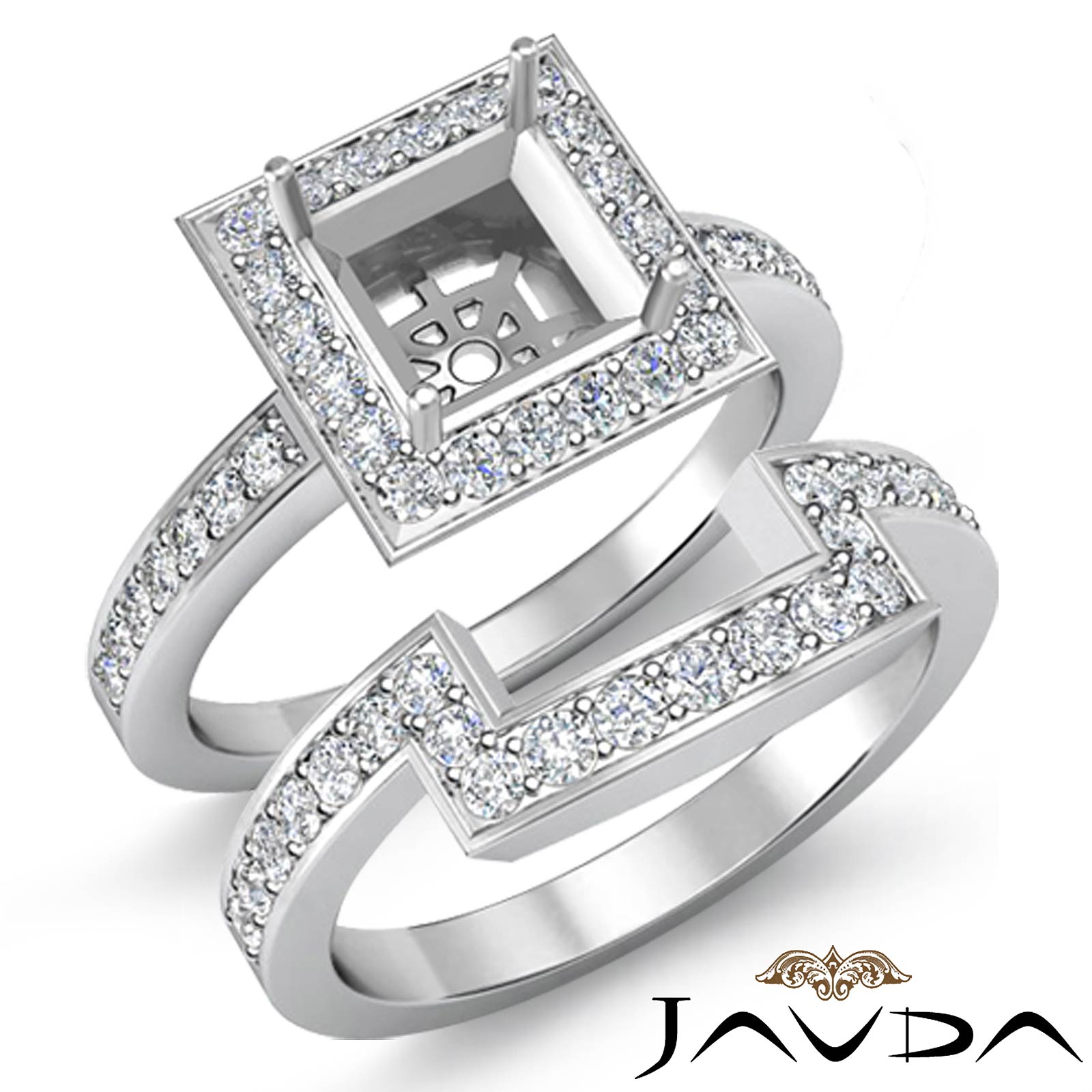 5Ct Baguette Round Diamond Mens Engagement Ring W Gold