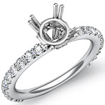 0.45Ct Round Diamond Engagement Ring Setting 14k W Gold