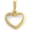 Solid 14k Yellow Gold Italian Heart Love Charm Pendant