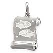 14K White Gold Zodiac Animal Charms Pendants Jan-Dec