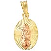 1.4g 14K 2 Tone Gold Stamped Religious Charm