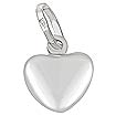 0.9g 14k White Gold Italian Heart Charm