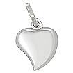 1g 14k White Gold Italian Fancy Heart Charm