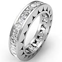 2.35 Ct Princess Diamond Wedding Eternity Band Ring W Gold