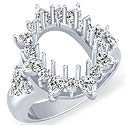 2ct Pear Cut Diamond Engagement Ring Oval Setting 14k Gold