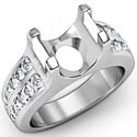 .62Ct Round Channel Diamond Engagement Ring Semi Mount 14k Gold