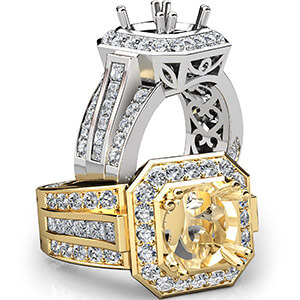 1.65 ct Vintage Style Engagement Anniversary Diamond Ring 14k W Gold