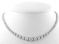 5 Ct. Round Diamond Women Anniversary Necklace W Gold