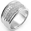 2.10 Ct Princess Diamond Men Engagement Ring 14k W Gold