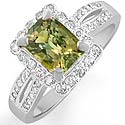 2.15 Ct Emerald Green Topaz Gemstone Diamond Ring 14k Gold