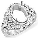 1.75Ct Antique Diamond Engagement Ring OVAL Setting 14k W Gold