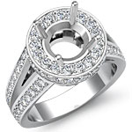 2Ct Round Diamond Engagement Ring Vintage Setting 14k W Gold
