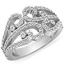 1 CT Round Diamond Women Right Hand Fashion Ring W Gold