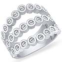 1CT Round Diamond Women Fashion Wedding Band White Gold