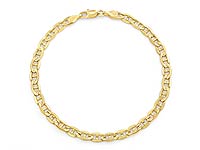 14k Yellow Gold Solid Men's Bracelet (4.80mm,7