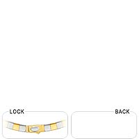 14k Two Tone Gold Brick Omega Chain (6mm,18