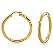 Round Tube Hoop Ladies' Earrings in 14k Yellow Gold