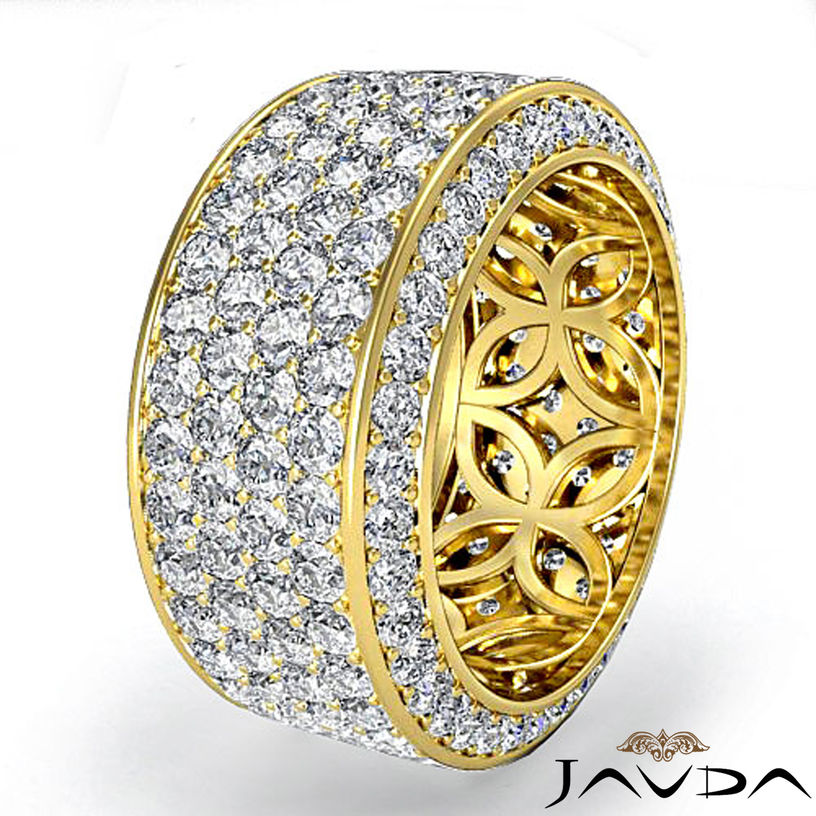 10mm Womens Eternity Diamond Wedding Anniversary Band Ring 18k Gold (3