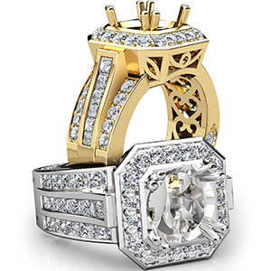Vintage Style Engagement Anniversary Diamond Ring 14k Gold Yellow (1.65Ct. tw.)