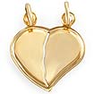 1 Gram 14k Yellow Gold Italian Break Apart Heart Pendant