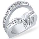 1.25 Ct Round Diamond Fashion Engagement Ring W Gold