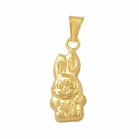 1.9g 14K Yellow Gold Italian Rabbit Charm