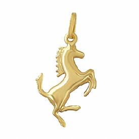 1.4g 14K Yellow Gold Italian Horse Charm